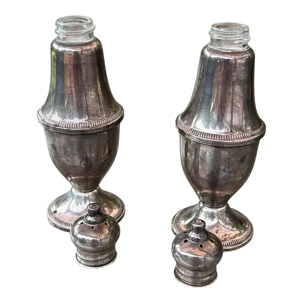 Vintage DUCHIN CREATION Sterling‎ Silver Salt & Pepper Shakers